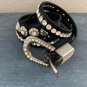 Medium large belt with rhinestones
